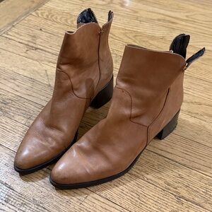 Brown Leather Ankle Boots